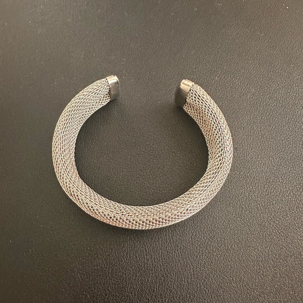 Silver Mesh Cuff Bracelet
